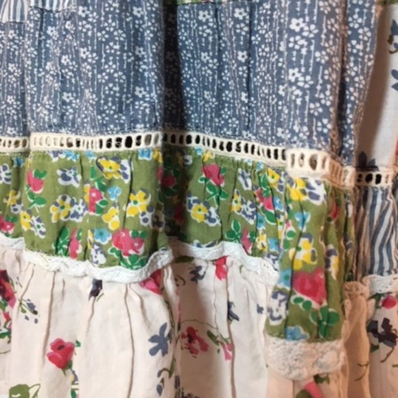 ✨HP✨ Cutey Couture Cotton Floral Patchwork Sundress w/Slip Size2 - Picture 10 of 14